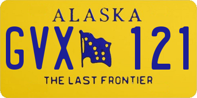 AK license plate GVX121