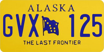 AK license plate GVX125