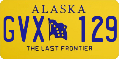 AK license plate GVX129