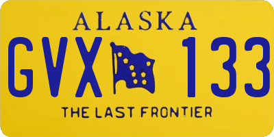 AK license plate GVX133