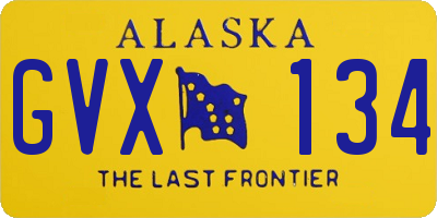 AK license plate GVX134