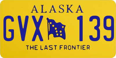 AK license plate GVX139