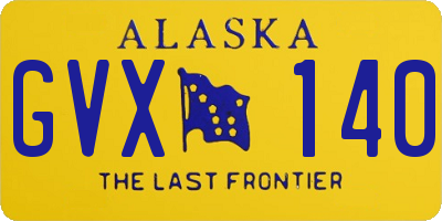 AK license plate GVX140