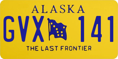 AK license plate GVX141