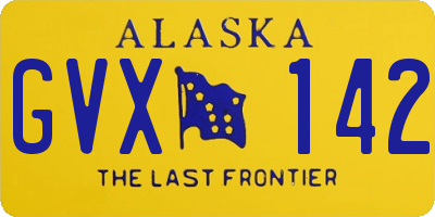 AK license plate GVX142