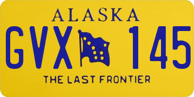 AK license plate GVX145