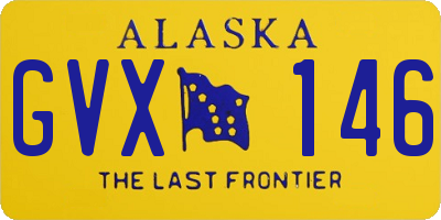 AK license plate GVX146