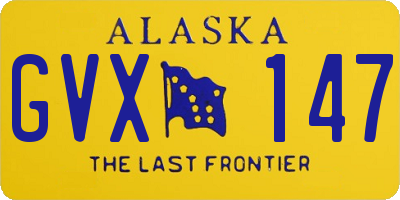 AK license plate GVX147