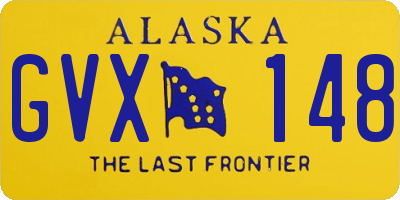 AK license plate GVX148