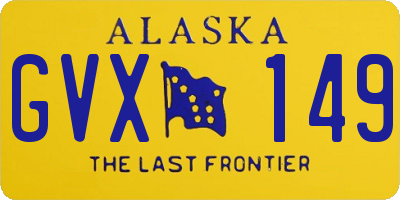 AK license plate GVX149