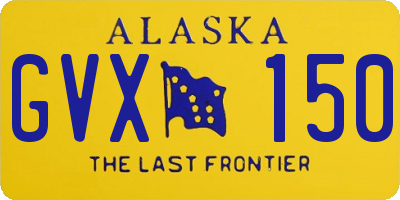 AK license plate GVX150