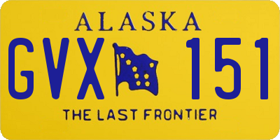 AK license plate GVX151