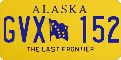 AK license plate GVX152