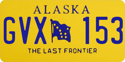 AK license plate GVX153