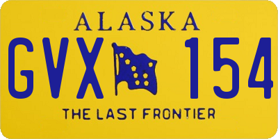 AK license plate GVX154