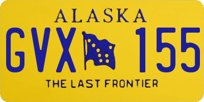 AK license plate GVX155