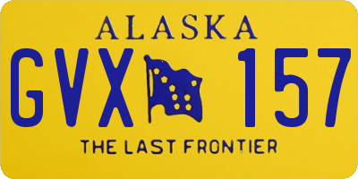 AK license plate GVX157