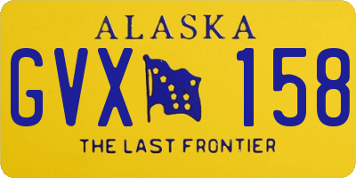 AK license plate GVX158