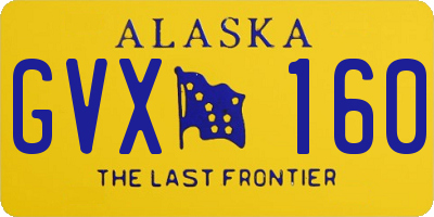 AK license plate GVX160