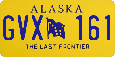 AK license plate GVX161