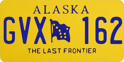 AK license plate GVX162