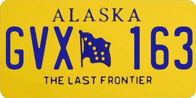 AK license plate GVX163