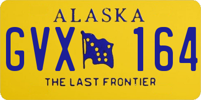 AK license plate GVX164