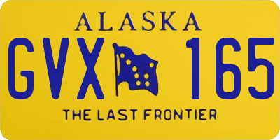 AK license plate GVX165