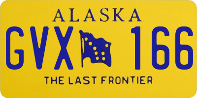 AK license plate GVX166