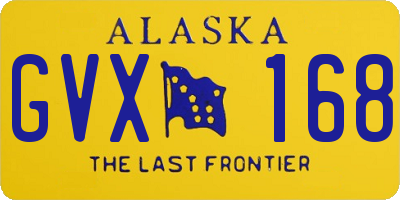 AK license plate GVX168