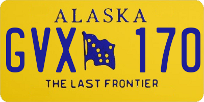 AK license plate GVX170