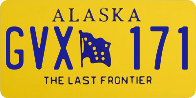 AK license plate GVX171