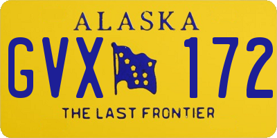 AK license plate GVX172