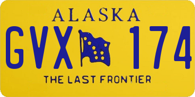 AK license plate GVX174