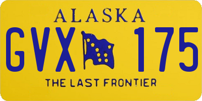 AK license plate GVX175