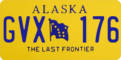 AK license plate GVX176