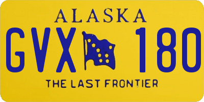 AK license plate GVX180