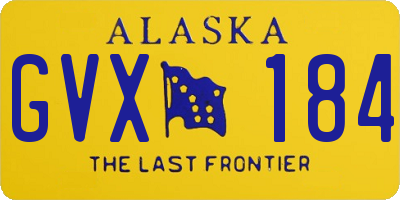 AK license plate GVX184