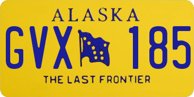 AK license plate GVX185