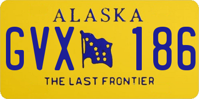 AK license plate GVX186