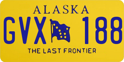 AK license plate GVX188