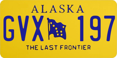AK license plate GVX197