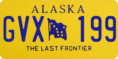 AK license plate GVX199