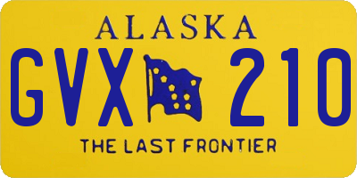 AK license plate GVX210