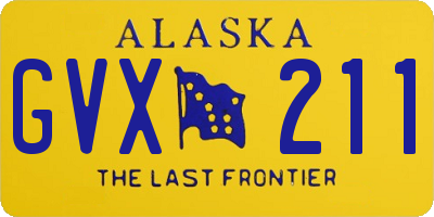 AK license plate GVX211