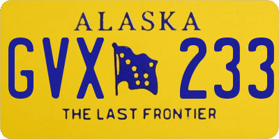 AK license plate GVX233