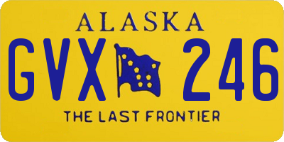 AK license plate GVX246