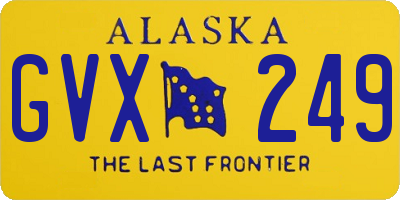 AK license plate GVX249