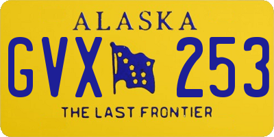 AK license plate GVX253