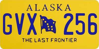 AK license plate GVX256